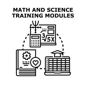 Math and science learning and education concept Stock Illustration
