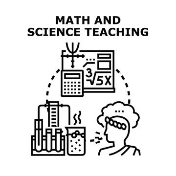 Math and science teaching concept vector illustration Stock Illustration