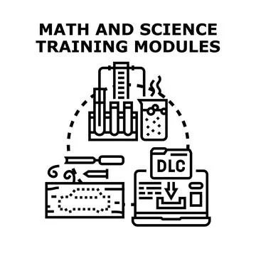 Math and science training modules and online education program Иллюстрация