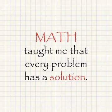 Math and solution - funny inscription template Stock Illustration