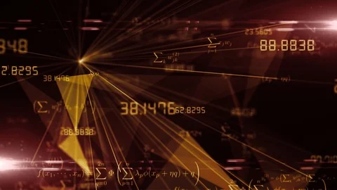 Math of Artificial intelligence brain neural network big data Stock Footage 115868672