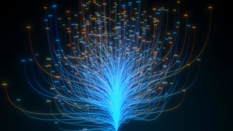 Math of Artificial intelligence brain neural network big data processing Stock Footage 115876193