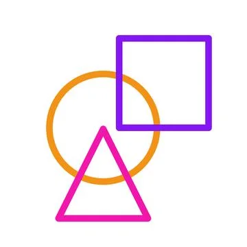 Math basic shapes illustration Stockillustratie