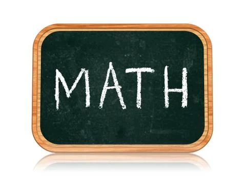 Math on blackboard banner Stock Illustration