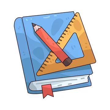 Math book illustration Illustrazione stock