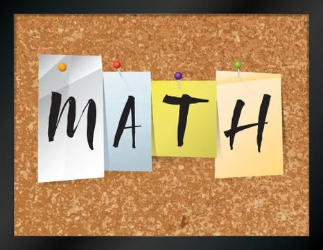 Math Bulletin Board Theme Illustration 스톡 일러스트