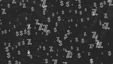 Math calculations or formulas appearing in chalk on black board, computer Stock Footage 237592201