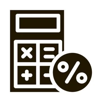 Math Calculator for Calculations Icon Vector Glyph Illustration イラスト素材