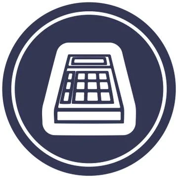Math calculator circular icon Stock Illustration