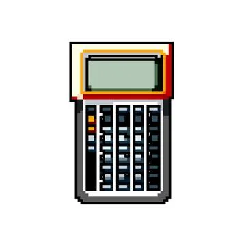 Math calculator device game pixel art vector illustration 스톡 일러스트