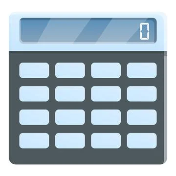 Math calculator icon, cartoon style Illustrazione stock