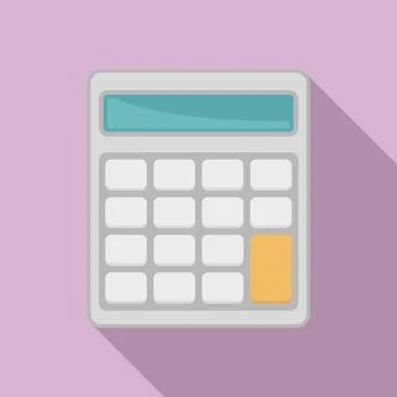 Math calculator icon, flat style Illustrazione stock