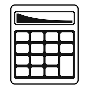 Math calculator icon, simple style Illustrazione stock