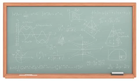 Math Chalkboard. Stock Illustration