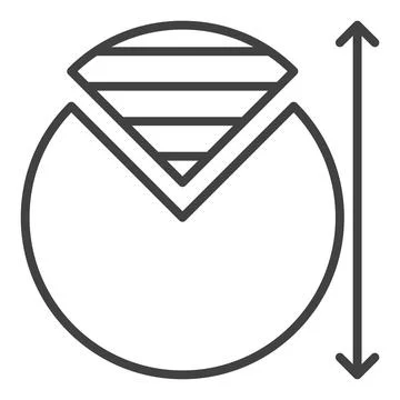 Math Circle vector Mathematics concept line icon or sign Ilustración de archivo