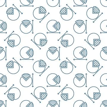 Math Circle vector Mathematics concept line simple seamless pattern Stock Illustration