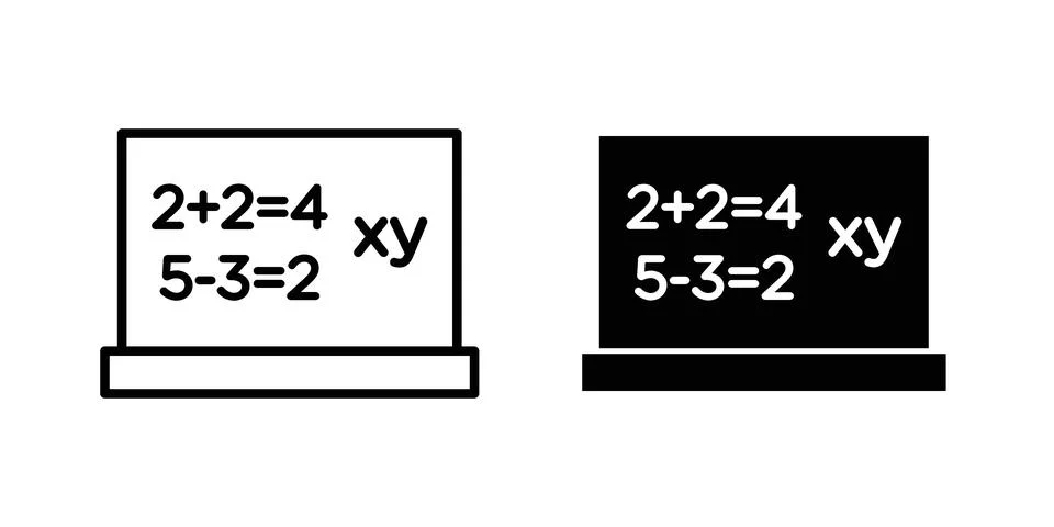Math class icon set. Vector EPS 10 스톡 일러스트