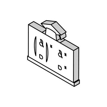Math class primary school isometric icon vector illustration Stock Illustration