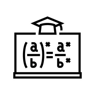 Math class primary school line icon vector illustration Stock Illustration