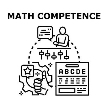 Math competence developing and learning process Stock Illustration