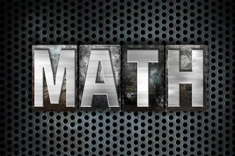 Math Concept Metal Letterpress Type Stockillustratie