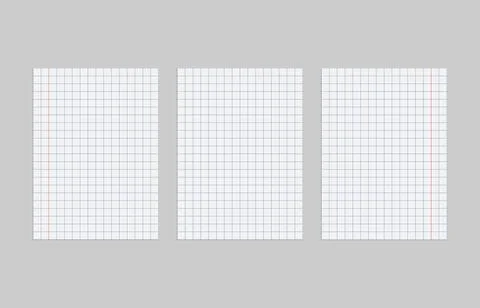 Math concept with sheet of blue graph paper background Stock Illustration