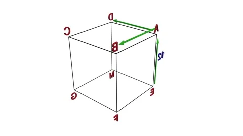 Math cube shape geometric bg able to loop endless Stock Footage 335897454