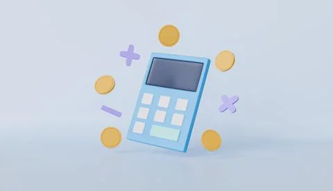 Math device calculate, math tool, calculator for accounting, finance education Stock Illustration