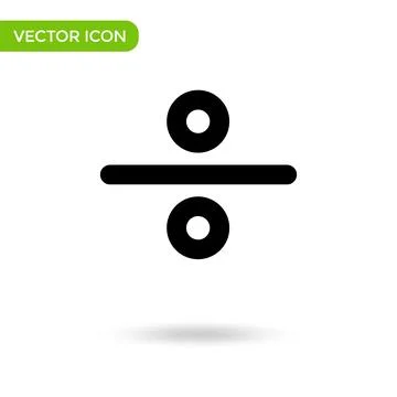 Math divide icon. minimal and creative icon isolated on white background. vec Stock Illustration