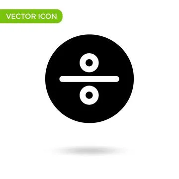 Math divide icon. minimal and creative icon isolated on white background. vec Stock Illustration