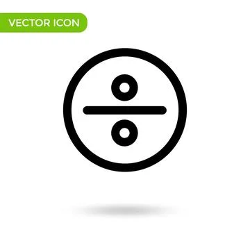 Math divide icon. minimal and creative icon isolated on white background. vec Stock Illustration