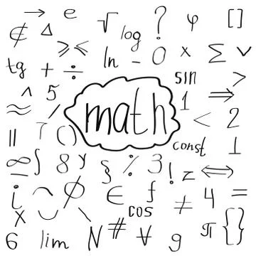 Math doodle Stock Illustration