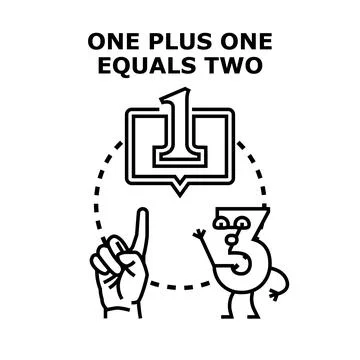 Math education concept showing basic counting arithmetic Stock Illustration