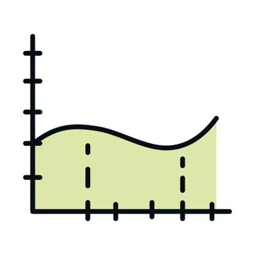 Math education school science algebra graph lesson line and fill style icon Stock Illustration