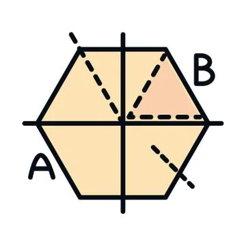 Math education school science algebra graph line and fill style icon Stock Illustration