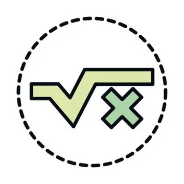 Math education school science algebra equation study line and fill style icon 스톡 일러스트