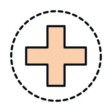 Math education school science arithmetic addition symbol line and fill style 스톡 일러스트