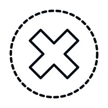 Math education school science arithmetic multiplication symbol line and style Stock Illustration