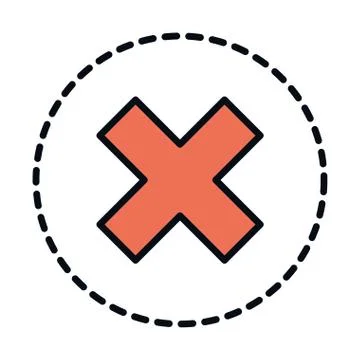 Math education school science arithmetic multiplication symbol line and fill 스톡 일러스트