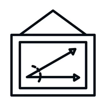 Math education school science board with angle line and style icon 스톡 일러스트