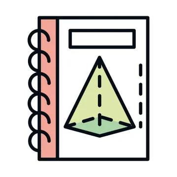 Math education school science book information geometric line and fill style Illustrazione stock