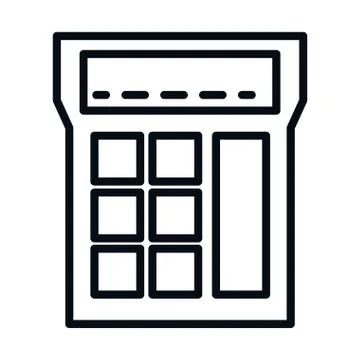 Math education school science calculator financial line and style icon 스톡 일러스트