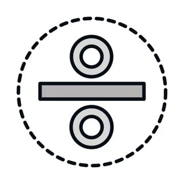 Math education school science division arithmetic symbol line and fill style 스톡 일러스트