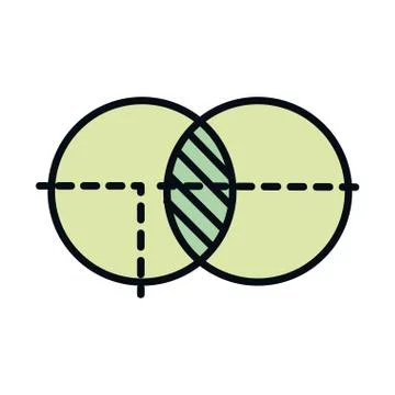 Math education school science geometric figures drawing line and fill style icon Illustrazione stock