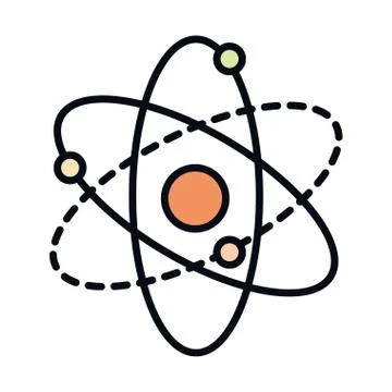 Math education school science molecule line and fill style icon イラスト素材