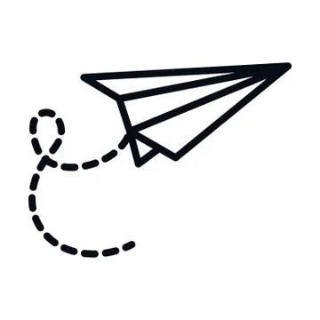 Math education school science paper plane line and style icon イラスト素材