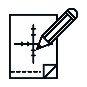 Math education school science paper with drawing cartesian graph line and style 스톡 일러스트
