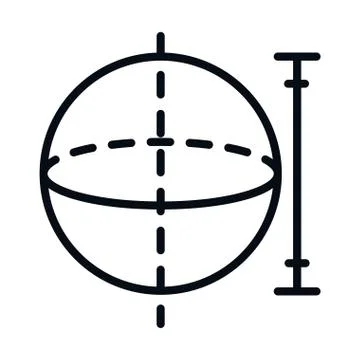Math education school science sphere measure geometry line and style icon 스톡 일러스트