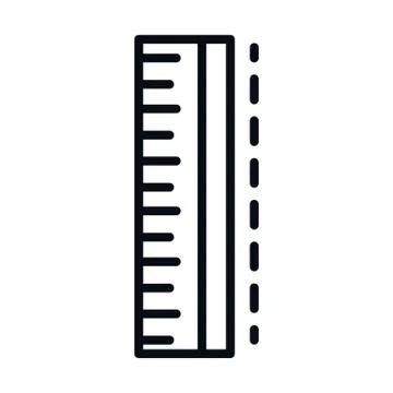 Math education school science tool measure ruler geometry line and style icon Stock Illustration
