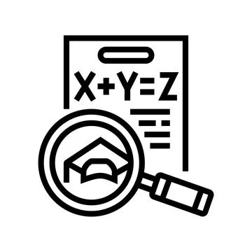 Math education science line icon vector illustration 스톡 일러스트